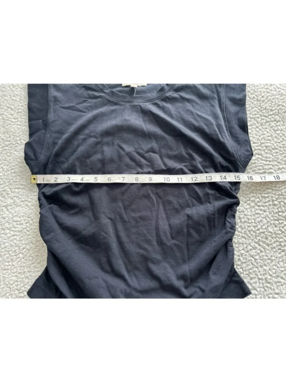 Madewell Sleeveless Side Cinched Sutro Casual Luxe Muscle Tank Black Size XS - Picture 5 of 8
